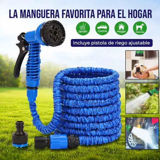MANGUERA EXPANDIBLE 7.5M | Incluye pistola de riegoajustable