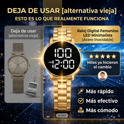 RELOJ DIGITAL FEMENINO-Luce elegante con un solo detalle