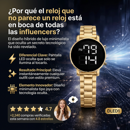 RELOJ DIGITAL FEMENINO-Luce elegante con un solo detalle